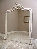 large rococo style painted mirror